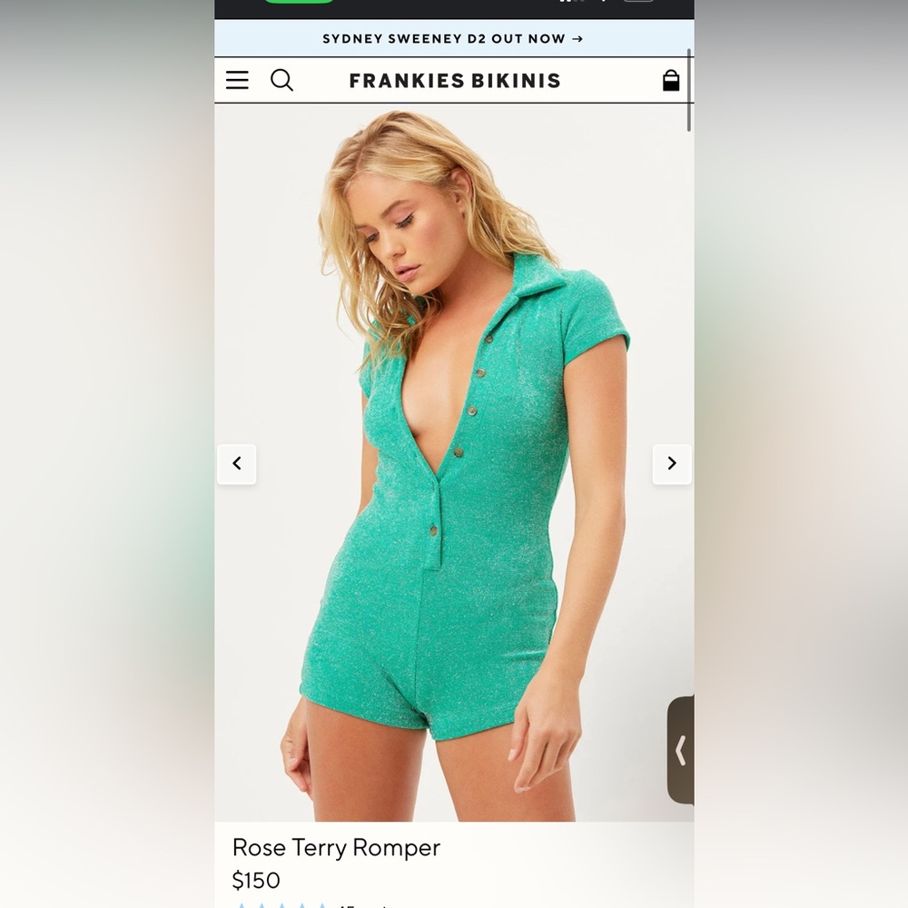 Frankie’s bikinis sparkly romper